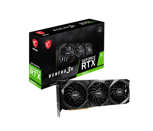 MSI GeForce RTX 3060 Ti VENTUS 3X OC 8GB GDDR6X 256bit GeForce RTX 3060 Ti VENTUS 3X 8GD6X OC - 1110988 - zdjęcie 2